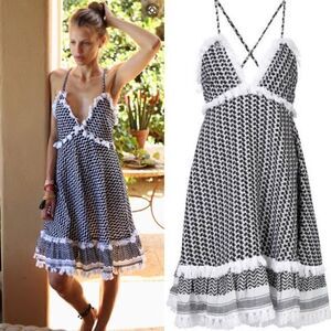 Dodo Bar Or | Dalal 100% Cotton Mini Dress small missing 1 button